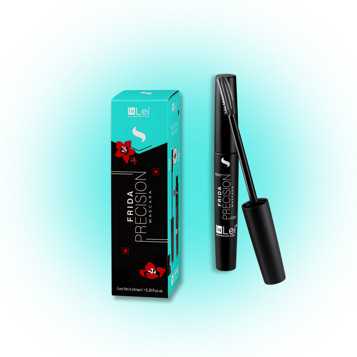 InLei® FRIDA PRECISION - Mascara haute définition pour cils naturels et extensions de cils 8 ml